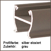 Profilfarbe Schiene silber