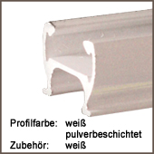Profilfarbe Schiene weiss