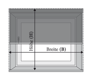 Montage vor der Fensternische
